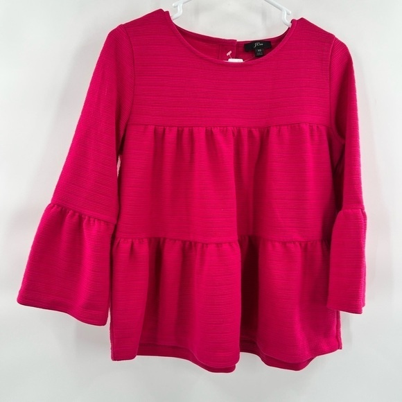 J. Crew pink blouse flare sleeves size XS - Picture 1 of 11